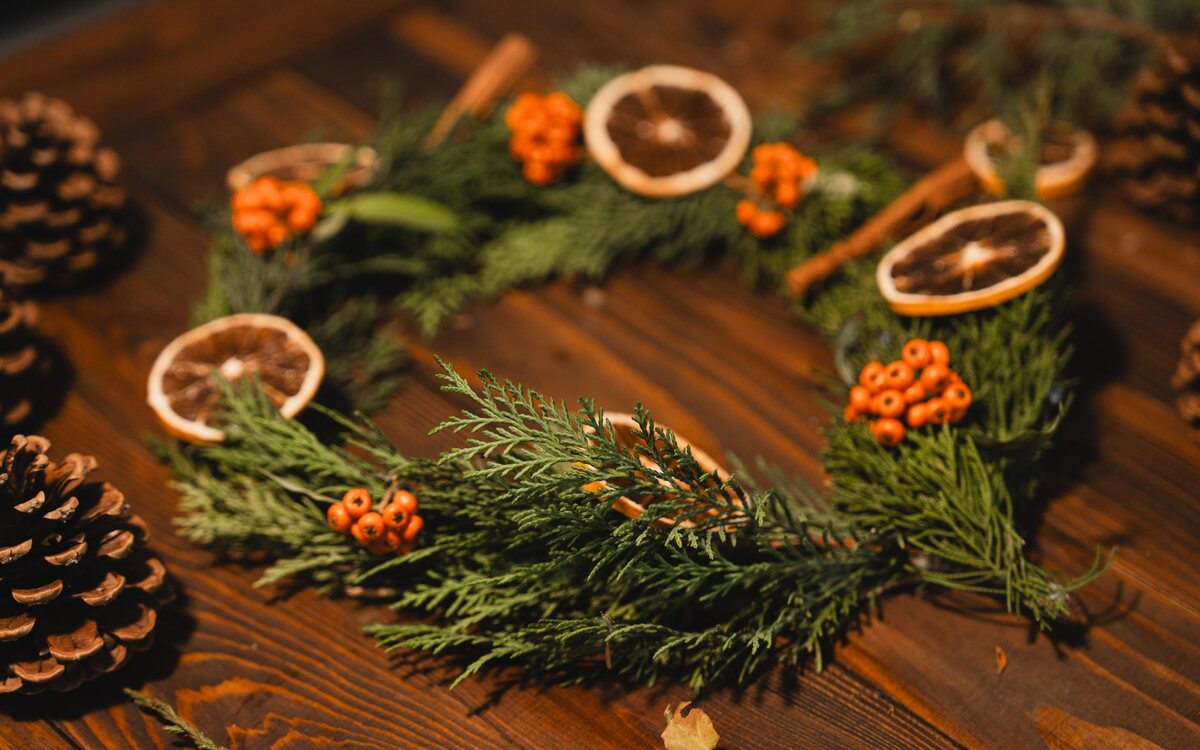 Decoração de Natal feita à mão